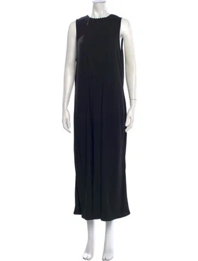 Pre-owned Fforme Crew Neck Midi Length Dress W/ Tags In Black