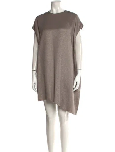 Pre-owned Fforme Crew Neck Mini Dress W/ Tags In Gray