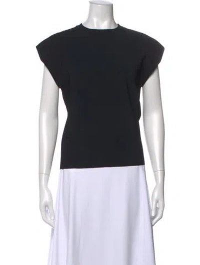 Pre-owned Fforme Crew Neck Short Sleeve Top In Black