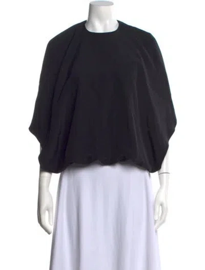 Pre-owned Fforme Crew Neck Short Sleeve Top In Black