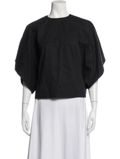 Pre-owned Fforme Crew Neck Short Sleeve Top In Black