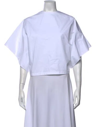 Pre-owned Fforme Crew Neck Short Sleeve Top In White