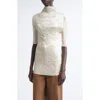 Fforme Dahlia Crinkled Pleated Top In White