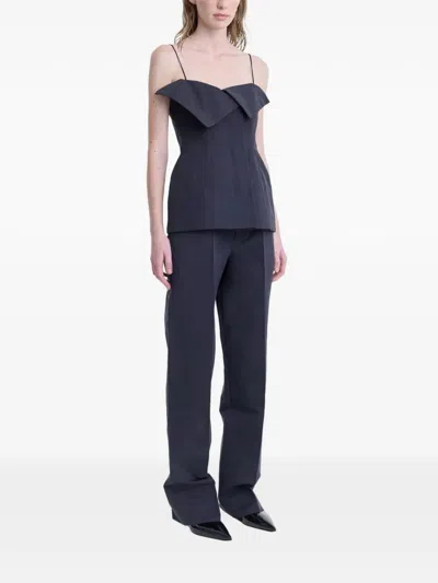 Fforme Eilwen Camisole Top In Black In Blue