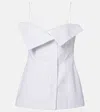 Fforme Eilwen Cotton Poplin Top In Gray