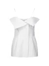Fforme Eilwen Cotton Poplin Top In Gray