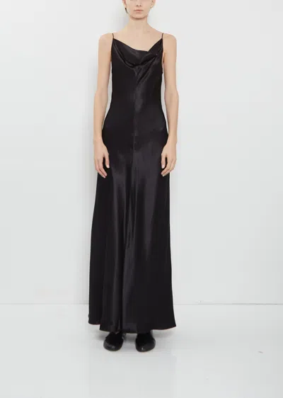 Fforme Emi Satin Dress In Black