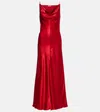 Fforme Emi Satin Maxi Dress In Red