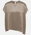 Fforme Ethel Metallic Top In Rose Shimmer