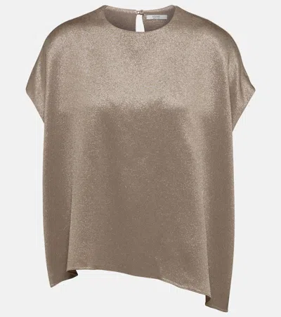 Fforme Ethel Metallic Top In Rose Shimmer