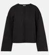 Fforme Fish Oversized Cotton Jacket In Black