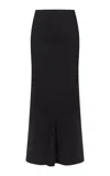 Fforme Flora Sculpted Cotton-blend Knit Skirt In Black