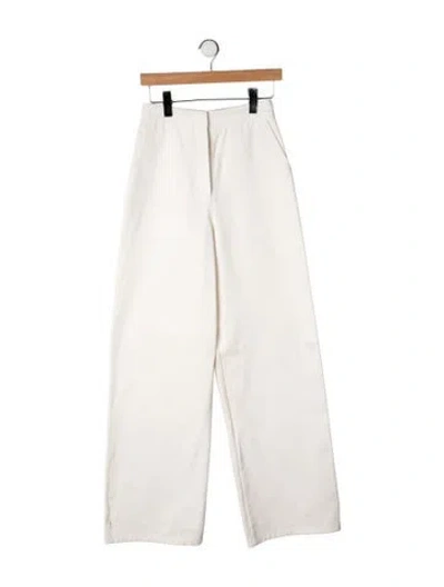 Pre-owned Fforme High-rise Wide Leg Jeans In Neutrals