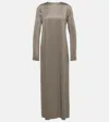 Fforme Iris Metallic Maxi Dress In Pink