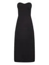 Fforme Jett Strapless Cotton And Wool-blend Twill Midi Dress