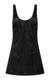 Fforme Joey Cotton-blend Mini Dress In Black