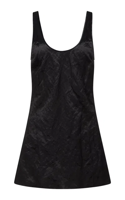Fforme Joey Cotton-blend Mini Dress In Black