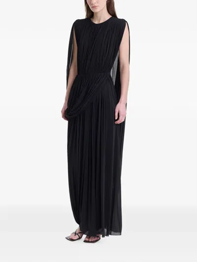 Fforme Kahlo Pleated Draped Dress In Black