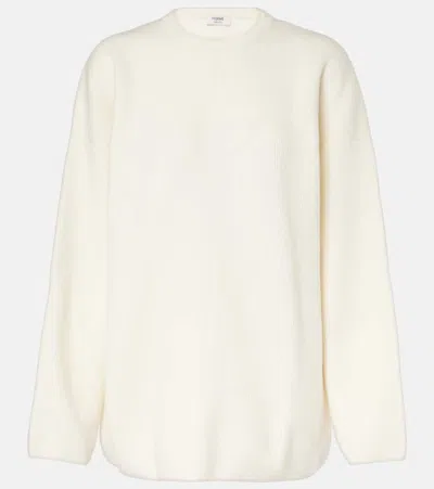 Fforme Kate Wool And Cashmere Sweater In White