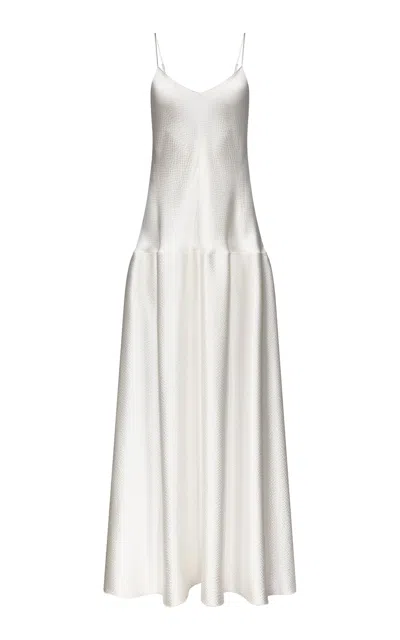 Fforme Layla Bias Cut Singlet Dress In White
