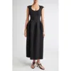 Fforme Leah Molded Bonded Crepe Dress In Black