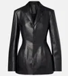 Fforme Leather Blazer In Black