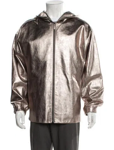 Pre-owned Fforme Leather Jacket In Silver