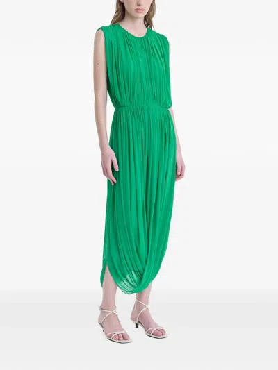 Fforme Leonora Draped Dress In Green