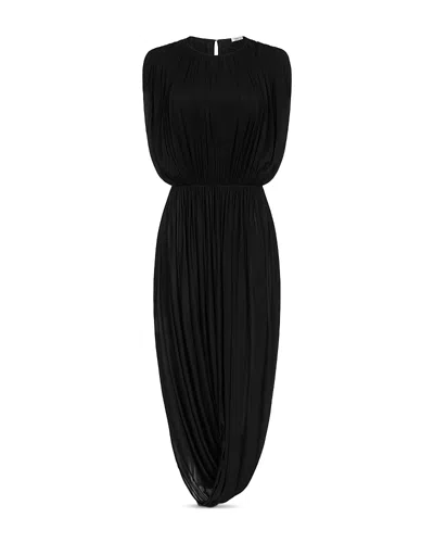 Fforme Leonora Draped Jersey Dress In Black