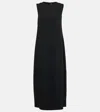 Fforme Martha Paneled Crepe Midi Dress In Black