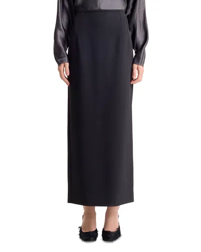 Fforme Mena Straight Maxi Skirt In Black