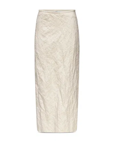Fforme Mena Straight Skirt In White