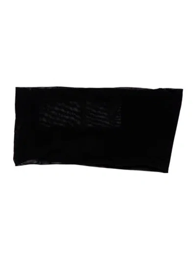 Pre-owned Fforme Mesh Strapless Crop Top In Black