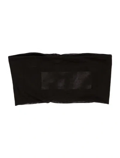 Pre-owned Fforme Mesh Strapless Crop Top In Brown