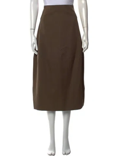 Pre-owned Fforme Midi Length Skirt In Brown