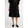Fforme Bruce Pintuck Geometric Lace Skirt In Black
