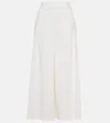 Fforme Nadja Cropped Wool-blend Wide-leg Pants In White