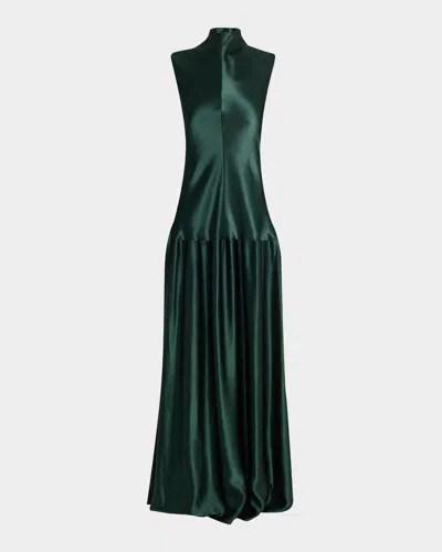 Fforme Nyx Sleeveless Column Gown In Green