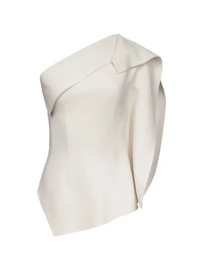 FFORME ONE-SHOULDER RUFFLED TOP