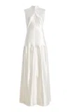 Fforme Onyx Ruffled Maxi Dress In White
