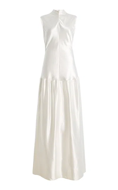 Fforme Onyx Ruffled Maxi Dress In White