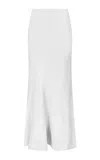 Fforme Ora Cotton-silk Poplin Skirt In White