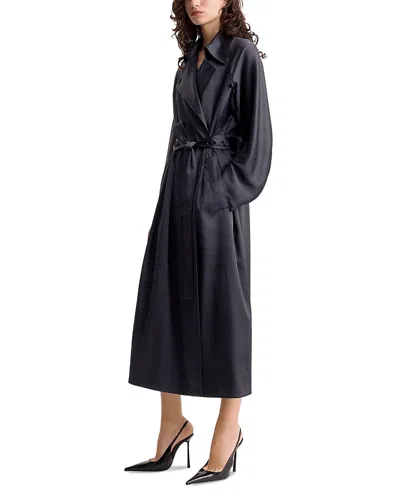 Fforme Orly Unstructured Trench Coat In Black