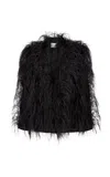 Fforme Otille Feather Embroidered Jacket In Black