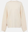 Fforme Oversized Wool And Cotton Sweater In White