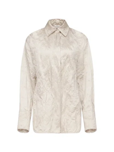 Fforme Ozzy Crinkled-effect Shirt In Neutral