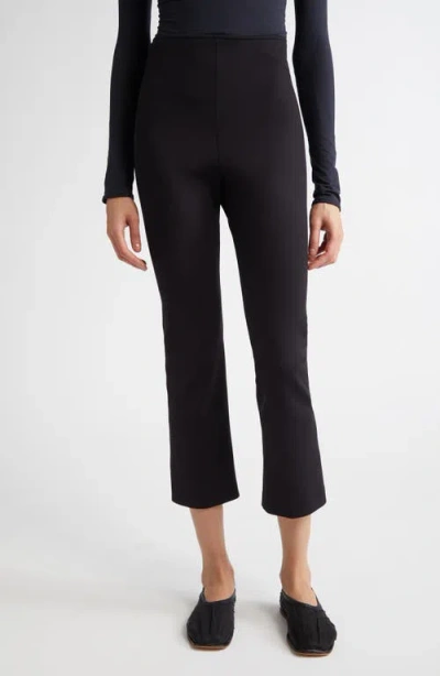 Fforme Pat Crop Wide Leg Trousers In Black