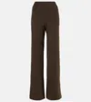 Fforme Perse Wool And Cotton-blend Pants In Brown