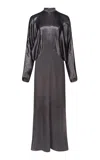Fforme Rami Liquid Raglan Sleeve Dress In Gray