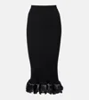 Fforme Riley Wool-blend Midi Skirt In Black